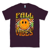 Plum fall vibes smiley face Classic Tee - BarkalooDesign