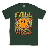 Sports Green fall vibes smiley face Classic Tee - BarkalooDesign