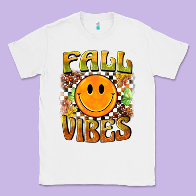 Fall Vibes Smiley Face Classic Tee Designed By Barkaloodesign