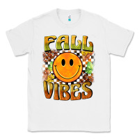 White fall vibes smiley face Classic Tee - BarkalooDesign