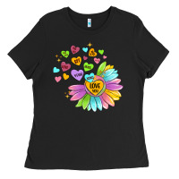 Black sunflower love hugs Ladies Tee - MaliasSmallBusiness