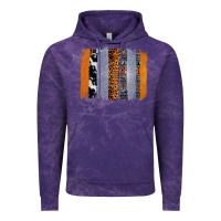 Cloud Purple Western Cowhide Glitter Aztec Leopard Pattern Brushstroke Vintage Hoodie - Bettercallsaul