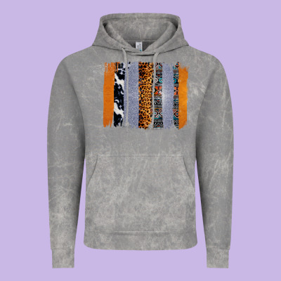 Western Cowhide Glitter Aztec Leopard Pattern Brushstroke Vintage Hoodie Designed By Bettercallsaul