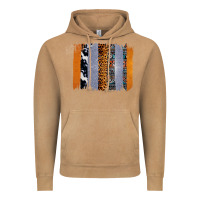 Vintage Camel Western Cowhide Glitter Aztec Leopard Pattern Brushstroke Vintage Hoodie - Bettercallsaul