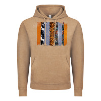 Vintage Coffee Western Cowhide Glitter Aztec Leopard Pattern Brushstroke Vintage Hoodie - Bettercallsaul