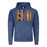 Vintage Denim Western Cowhide Glitter Aztec Leopard Pattern Brushstroke Vintage Hoodie - Bettercallsaul