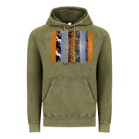 Vintage Olive Western Cowhide Glitter Aztec Leopard Pattern Brushstroke Vintage Hoodie - Bettercallsaul