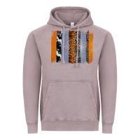 Vintage Zinc Western Cowhide Glitter Aztec Leopard Pattern Brushstroke Vintage Hoodie - Bettercallsaul
