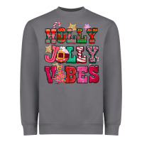 Storm holly jolly vibes pink christmas Heavyweight Sweatshirt - CowGirlArtShop