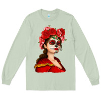 Matcha Sugar skull girl Long Sleeve Tee - NancyCooperArtShop