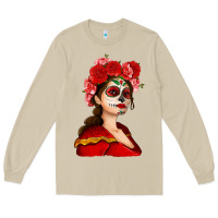 Mushroom Sugar skull girl Long Sleeve Tee - NancyCooperArtShop