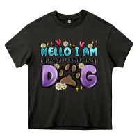 Asphalt hello i am obsessed with my dog Heavy Core Tee - MaliasSmallBusiness