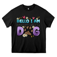 Black hello i am obsessed with my dog Heavy Core Tee - MaliasSmallBusiness