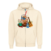 Sandshell Camping Frappe Coffee Zipper Hoodie - FaDigitalArtStudio