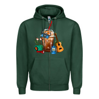Sports Green Camping Frappe Coffee Zipper Hoodie - FaDigitalArtStudio