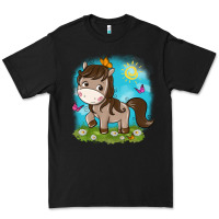 Black little cute horse Premium Tee - NancyCooperArtShop