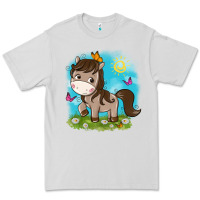 Dove Grey little cute horse Premium Tee - NancyCooperArtShop
