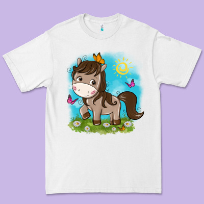 Little Cute Horse Premium Tee Designed By Nancycooperartshop