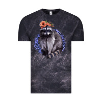 Cloud Black Raccoon with Flowers Vintage Tee - Bettercallsaul