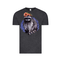 Vintage Black Raccoon with Flowers Vintage Tee - Bettercallsaul