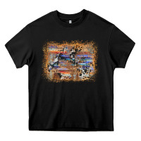 Black aztec leopard cowhide wood western background Heavy Core Tee - AdoDesignShop