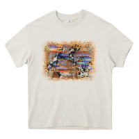Cream aztec leopard cowhide wood western background Heavy Core Tee - AdoDesignShop