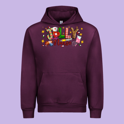 Christmas Jolly Nurse Urban Hoodie Designed By Artiststas