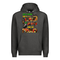 Charcoal Heather Say it now! say it loud! i'm black and i'm proud Premium Hoodie - FaDigitalArtStudio