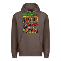 Coffee Say it now! say it loud! i'm black and i'm proud Premium Hoodie - FaDigitalArtStudio
