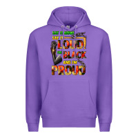 Purple Say it now! say it loud! i'm black and i'm proud Premium Hoodie - FaDigitalArtStudio