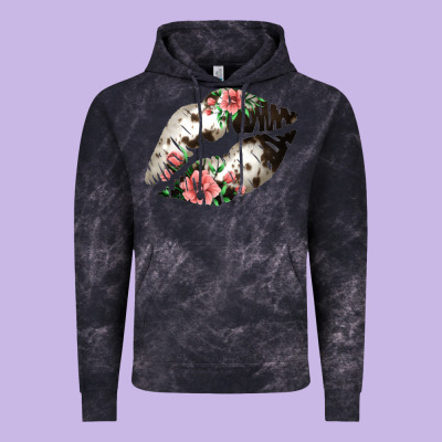 Cowhide And Flowers Lips Vintage Hoodie Designed By Bettercallsaul