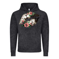 Vintage Black Cowhide And Flowers Lips Vintage Hoodie - Bettercallsaul