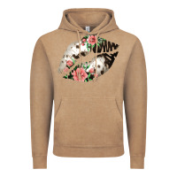 Vintage Coffee Cowhide And Flowers Lips Vintage Hoodie - Bettercallsaul