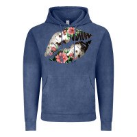 Vintage Denim Cowhide And Flowers Lips Vintage Hoodie - Bettercallsaul