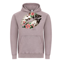 Vintage Zinc Cowhide And Flowers Lips Vintage Hoodie - Bettercallsaul