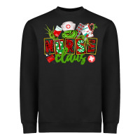Black nurse claus christmas Heavyweight Sweatshirt - CowGirlArtShop