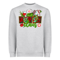 Heather Grey nurse claus christmas Heavyweight Sweatshirt - CowGirlArtShop