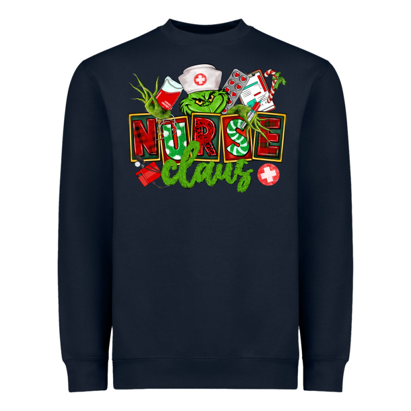 Nurse Claus Christmas Heavyweight Sweatshirt by CowGirlArtShop | Teevron