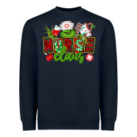 Navy nurse claus christmas Heavyweight Sweatshirt - CowGirlArtShop