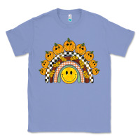 Colony Blue fall smiley face groovy rainbow Classic Tee - BarkalooDesign