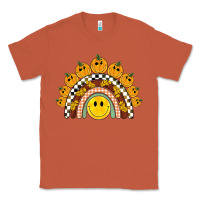 Copper fall smiley face groovy rainbow Classic Tee - BarkalooDesign