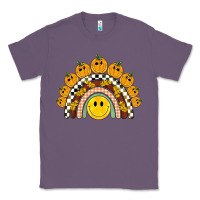 Lavender fall smiley face groovy rainbow Classic Tee - BarkalooDesign
