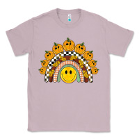 Lilac fall smiley face groovy rainbow Classic Tee - BarkalooDesign