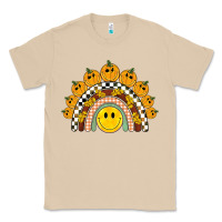 Mushroom fall smiley face groovy rainbow Classic Tee - BarkalooDesign