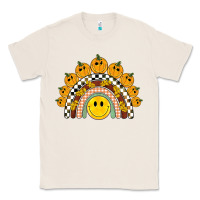 Natural fall smiley face groovy rainbow Classic Tee - BarkalooDesign