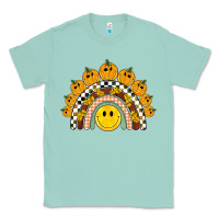 Seafoam fall smiley face groovy rainbow Classic Tee - BarkalooDesign