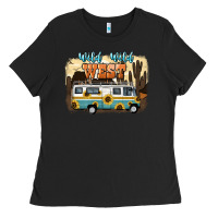 Black wild wild west Ladies Tee - NancyCooperArtShop