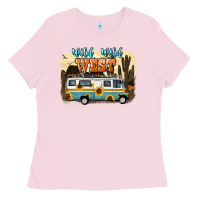 Bubblegum Pink wild wild west Ladies Tee - NancyCooperArtShop
