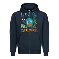 Navy Let's Go Camping Coffee Mug Zipper Hoodie - FaDigitalArtStudio