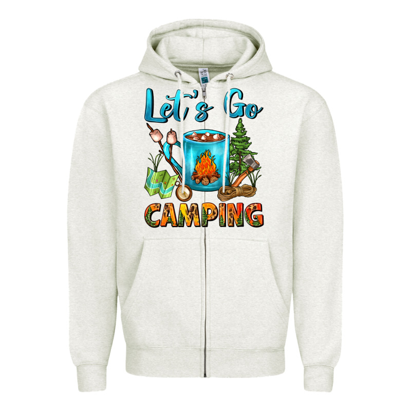 Let's Go Camping Coffee Mug Zipper Hoodie by FaDigitalArtStudio | Teevron